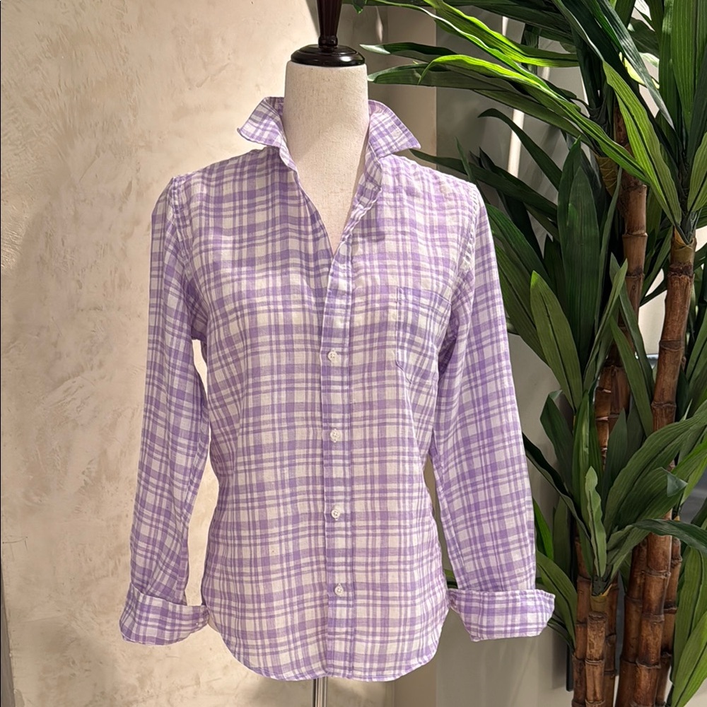 Frank & Eileen Linen Plaid Shirt